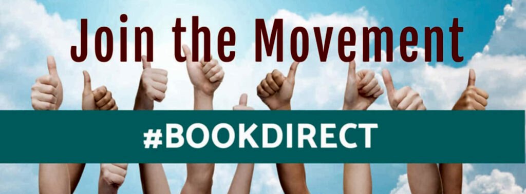 Thumbs up image with the verbage, "Join the Movement #BOOKDIRECT